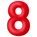Number Eight Hd Transparent Metallic Eight Numbers Nu - vrogue.co