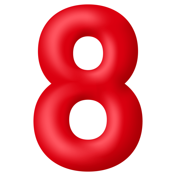 Number Eight Hd Transparent Metallic Eight Numbers Nu - vrogue.co
